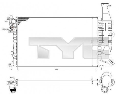 Radiateur, refroidissement du moteur 705-0069 TYC