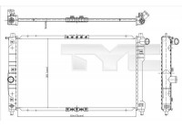 Radiateur, refroidissement du moteur 706-0016 TYC