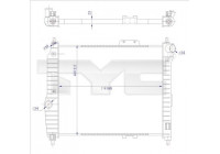 Radiateur, refroidissement du moteur 706-0021-R TYC
