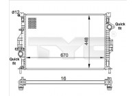 Radiateur, refroidissement du moteur 710-0057 TYC