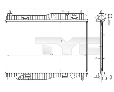 Radiateur, refroidissement du moteur 710-0058 TYC