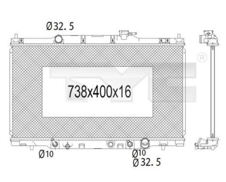 Radiateur, refroidissement du moteur 712-1006 TYC