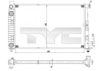 Radiateur, refroidissement du moteur 721-0012 TYC