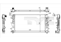 Radiateur, refroidissement du moteur 721-0014 TYC
