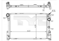 Radiateur, refroidissement du moteur 721-0015 TYC