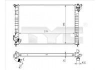 Radiateur, refroidissement du moteur 722-0002 TYC