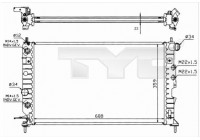 Radiateur, refroidissement du moteur 725-0004-R TYC