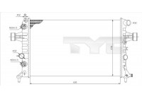 Radiateur, refroidissement du moteur 725-0006 TYC
