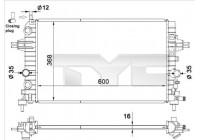 Radiateur, refroidissement du moteur 725-0036 TYC