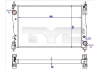 Radiateur, refroidissement du moteur 725-0042-R TYC