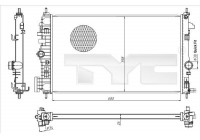Radiateur, refroidissement du moteur 725-0047 TYC