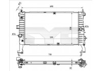 Radiateur, refroidissement du moteur 725-0049 TYC