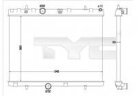 Radiateur, refroidissement du moteur 726-0019-R TYC
