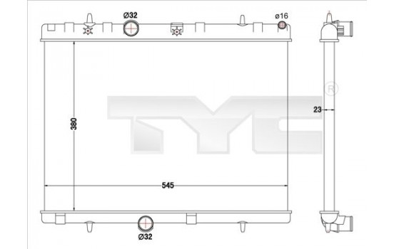 Radiateur, refroidissement du moteur 726-0019-R TYC