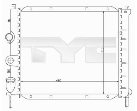 Radiateur, refroidissement du moteur 728-0008-R TYC