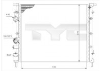 Radiateur, refroidissement du moteur 728-0026 TYC