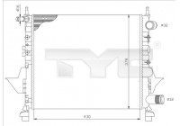 Radiateur, refroidissement du moteur 728-0041 TYC