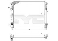 Radiateur, refroidissement du moteur 728-0053 TYC
