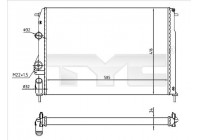 Radiateur, refroidissement du moteur 728-0055-R TYC