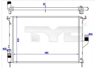 Radiateur, refroidissement du moteur 728-0057 TYC