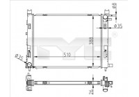 Radiateur, refroidissement du moteur 728-0062 TYC