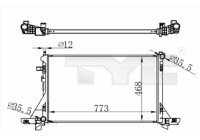 Radiateur, refroidissement du moteur 728-0064 TYC