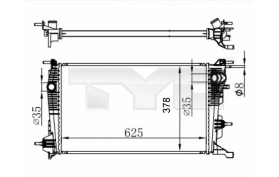 Radiateur, refroidissement du moteur 728-0065-R TYC