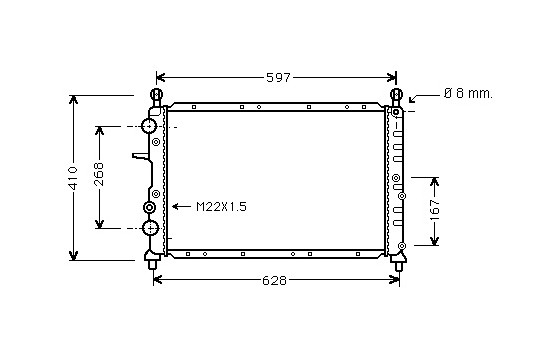 Radiateur, refroidissement du moteur 73002073 International Radiators
