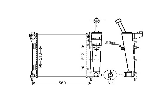 Radiateur, refroidissement du moteur 73002099 International Radiators