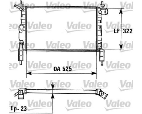 Radiateur, refroidissement du moteur 730975 Valeo