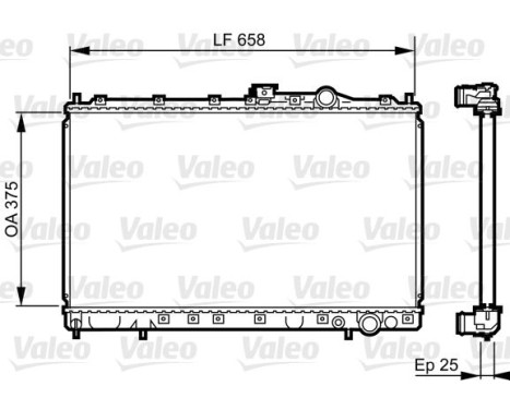 Radiateur, refroidissement du moteur 731451 Valeo