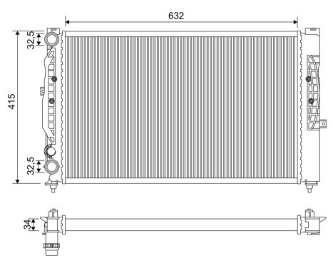 Radiateur, refroidissement du moteur 731537 Valeo