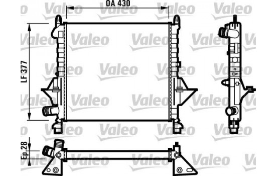 Radiateur, refroidissement du moteur 731552 Valeo