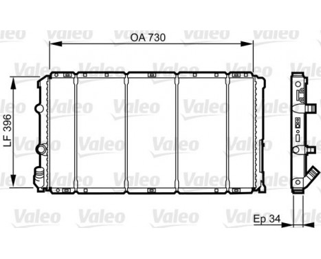 Radiateur, refroidissement du moteur 732050 Valeo