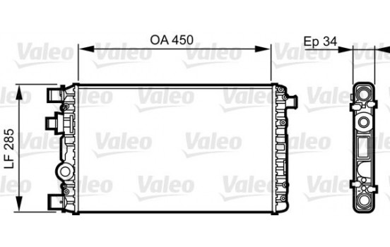 Radiateur, refroidissement du moteur 732789 Valeo