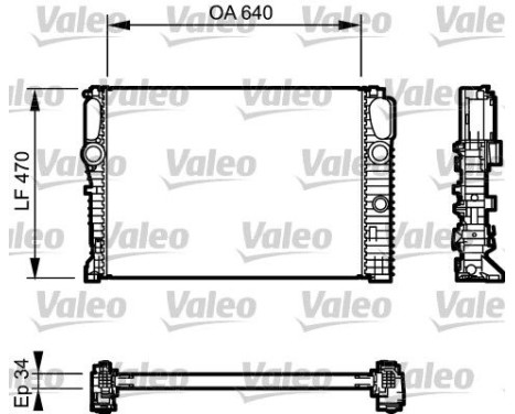 Radiateur, refroidissement du moteur 732849 Valeo