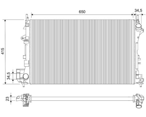 Radiateur, refroidissement du moteur 732879 Valeo