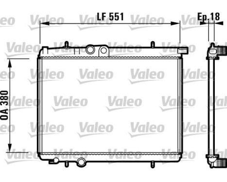 Radiateur, refroidissement du moteur 732886 Valeo