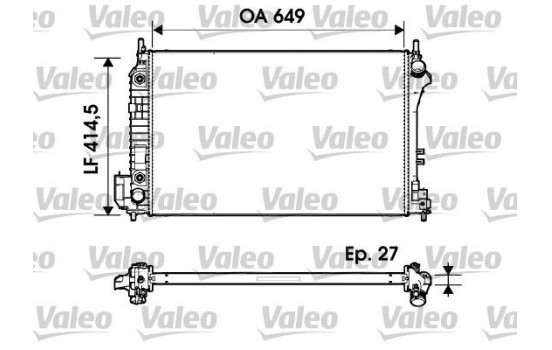 Radiateur, refroidissement du moteur 732947 Valeo