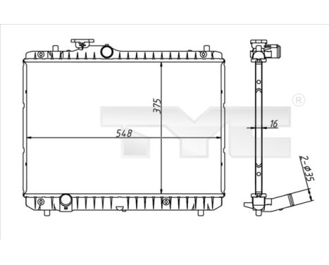 Radiateur, refroidissement du moteur 735-0003 TYC