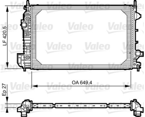 Radiateur, refroidissement du moteur 735129 Valeo
