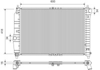 Radiateur, refroidissement du moteur 735158 Valeo