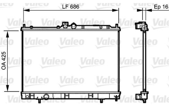 Radiateur, refroidissement du moteur 735201 Valeo