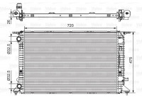 Radiateur, refroidissement du moteur 735471 Valeo
