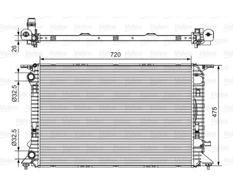 Radiateur, refroidissement du moteur 735471 Valeo