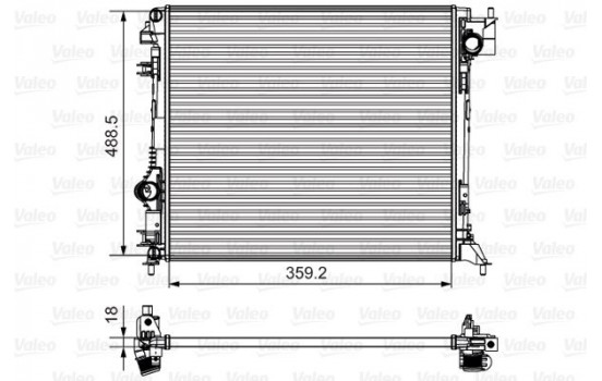 Radiateur, refroidissement du moteur 735624 Valeo