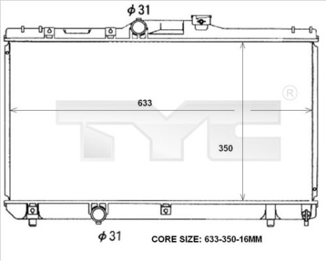 Radiateur, refroidissement du moteur 736-0047 TYC