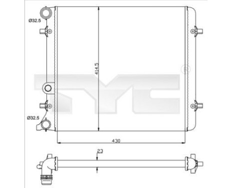 Radiateur, refroidissement du moteur 737-0010 TYC