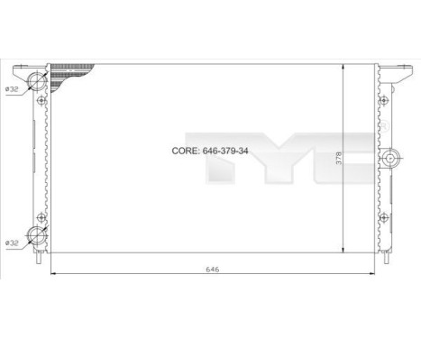 Radiateur, refroidissement du moteur 737-0014 TYC