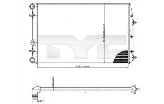 Radiateur, refroidissement du moteur 737-0041 TYC